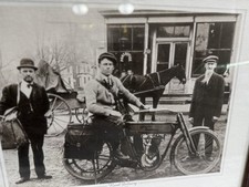 Vintage Rare Harley Davidson "Rural Delivery - 1911" Framed Photograph Print