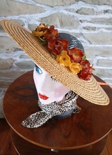 Original 1940s Vintage, Straw Hat