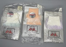 Vintage Frilly 90s Anklets Socks Girls 6-7.5 Pastel Nylon Lace Ruffle Cuff USA