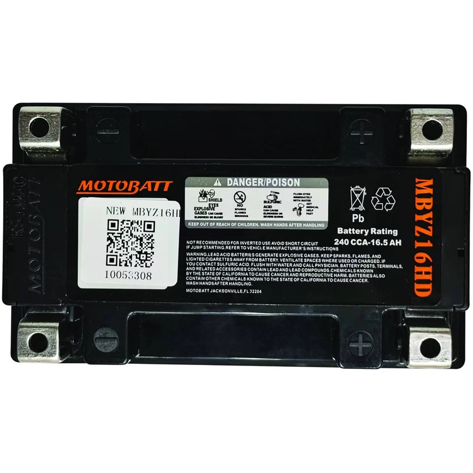 Batería Motobatt para BMW F800ST GS GT R 800cc 08-14 MBYZ16HD Foto 4 de 4