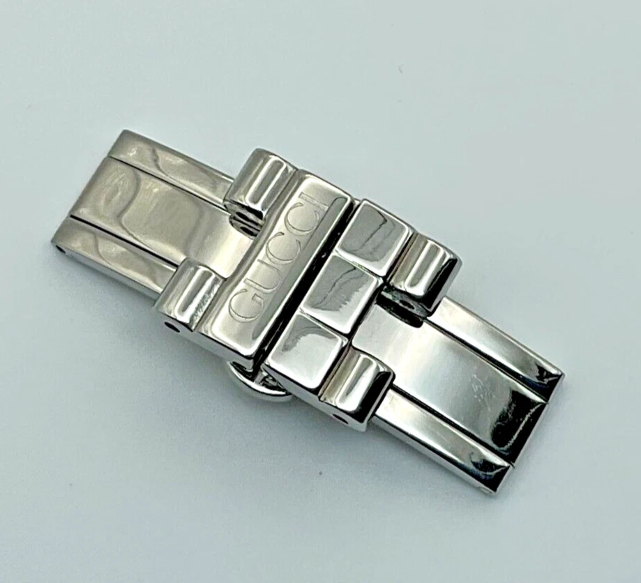 BOUCLE DE DÉPLOIEMENT DE MONTRE GUCCI ORIGINALE 14 MM AVEC MAILLONS POUR BRACELET 3600 L