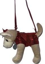 POOCHIE  CO 7" Tall Red Sequined Little Girl Zip Top Purse
