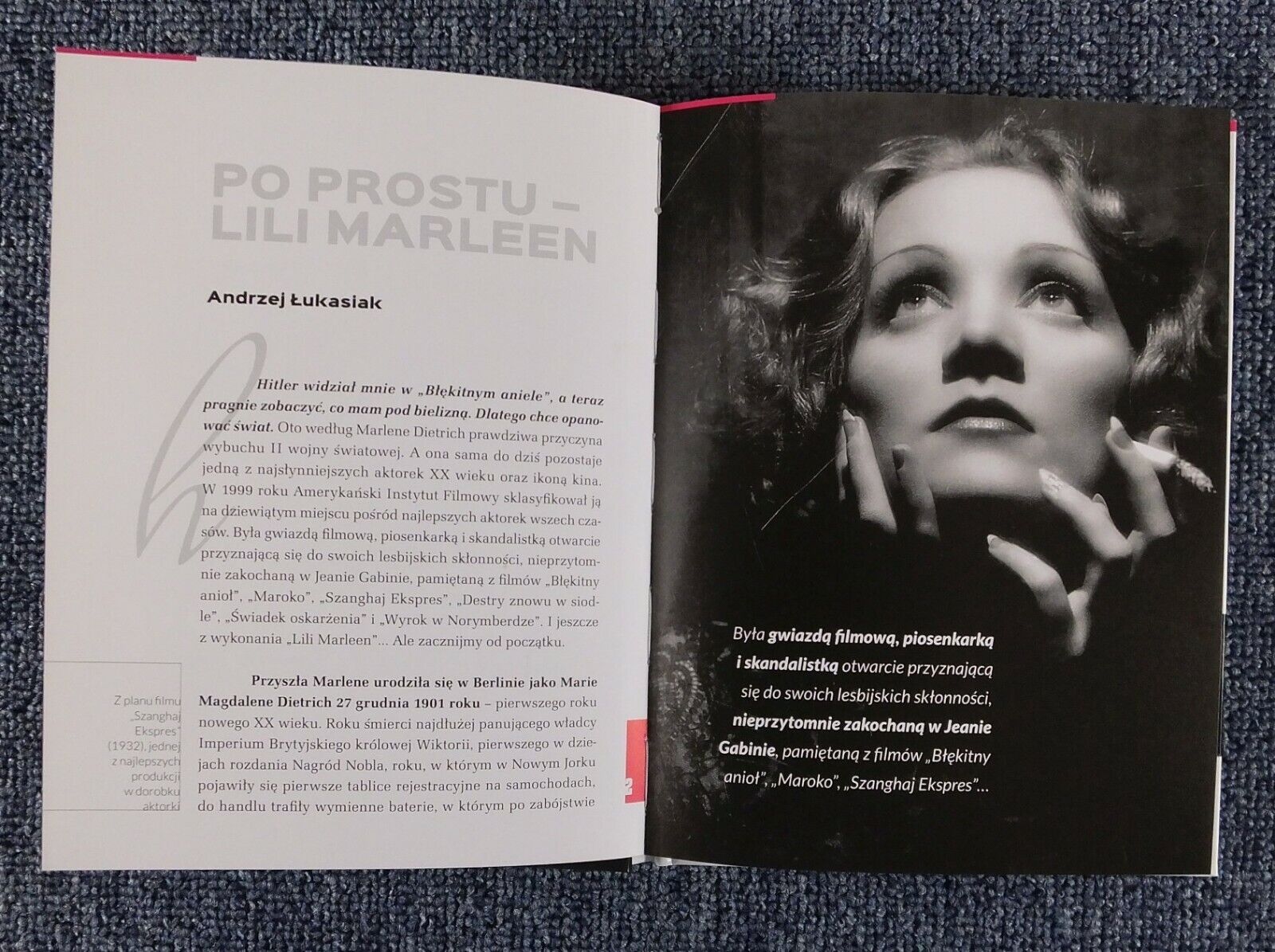 MARLENE DIETRICH Falling In Love Again book Poland 2015 by Andrzej