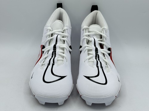 Nike Alpha Menace 3 Shark Football Cleat Red White CV0582-103 Men’s Size 12 - Picture 2 of 6