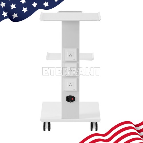 Dental 3 Layers Medical Trolley Cart Mobile Instrument Tool with Built-in Socket - Picture 42 of 45