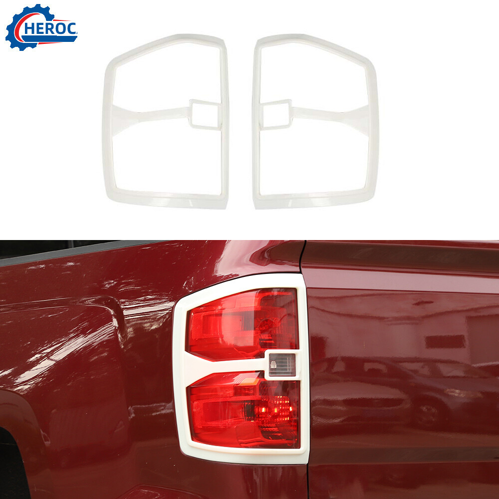 Unfinished Car Taillight Lamp Frame Bezel Trim Cover For Chevy Silverado 2014-18
