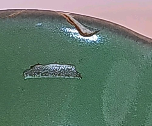 Vintage Hall Pottery Green Serving Bowl #1281 - Picture 4 of 6