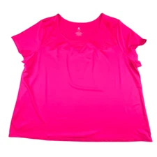 B Active Top Women 26/28 Neon Pink Magenta Workout Athletic Performance Shirt