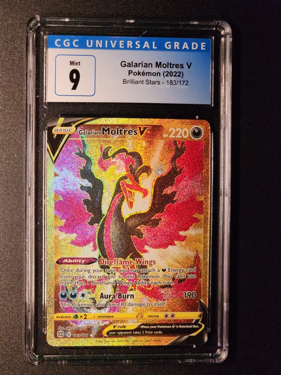 Galarian Moltres V 183/172 Gold Secret Rare Pokemon Card (SWSH Brilliant  Stars) + 1x TitanCards® Toploader: : Toys