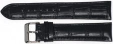 Watch Band Genuine Leather Alligator Grain Black Padded 12mm to 30mm A1 Quality 