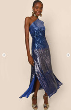 NEW Rixo Bradshaw One-Shoulder Ombré Sequined Dress Size XS S M L XL