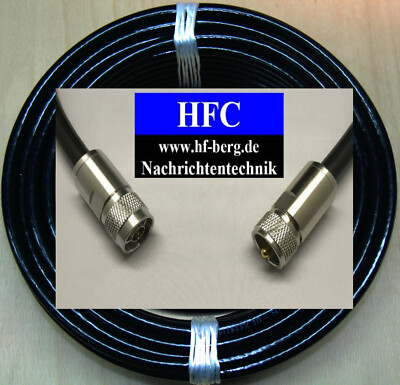 5 m Aircom Premium konfektioniert mit N-Stecker/UHF-Stecker bis 12 GHz / 50 Ω