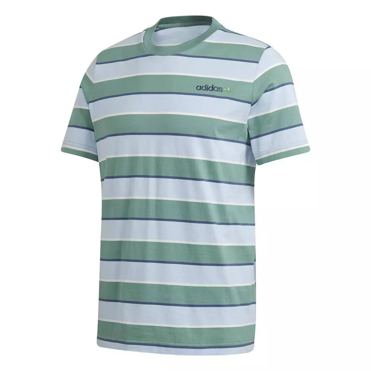 adidas ORIGINALS LINEAR STRIPED T-SHIRT TEE GREEN HOLIDAY RETRO NEW | eBay