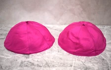 Pair of Magenta Bishop Zucchettos, Older, From Italy, Size 9 (CU438) chalice co