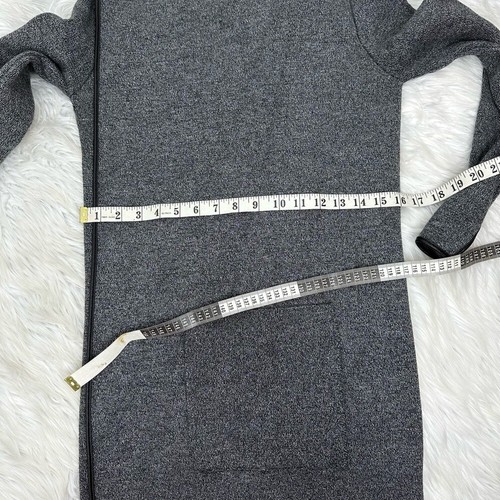 Zara Women’s Gray Contemporary Draped Open Front Long Cardigan Sweater S/C34 - Picture 12 of 14