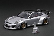 Ignition Model IG3253 1/18 RWB 997 GT3 Silver With RWB Suitcase JDM