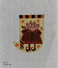 Melissa Shirley HalloweeenMini Stocking 613-C MSD Handpainted Needlepoint Canvas