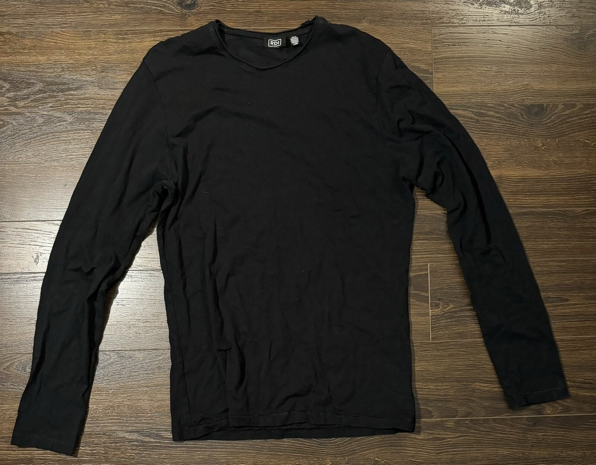 RDI Men’s T-Shirt Long Sleeve Black Size LARGE