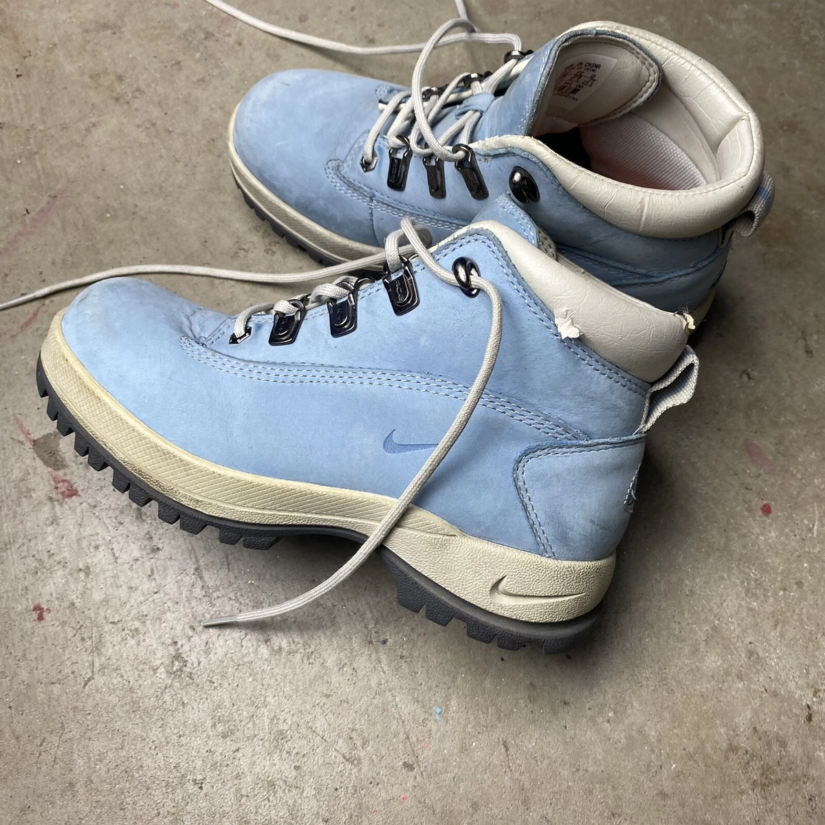 Garantie metro Slink Nike ACG Air Karst Leather Sneaker Boots Vintage Size 6.5 Rare UNC Carolina  Blue | eBay