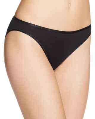 Hanro L31315 Women's Black Cotton Seamless Mini Briefs Size L