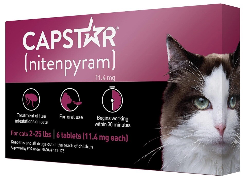 Capstar 6 nitenpyram 11.4 mg Tablets Oral Treatment Cat Cats 225lbs 07