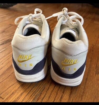 Nike Air Max 1 Blue Recall White Tour Yellow Mens Shoe AH8145-105