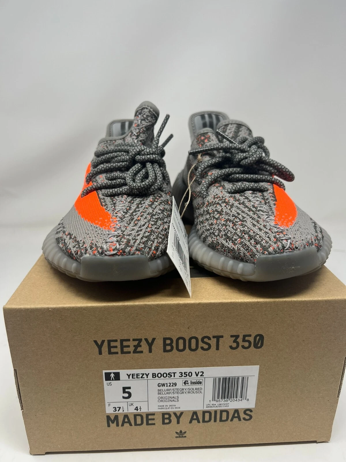 Adidas Yeezy Boost 350 V2 Beluga Reflective GW1229 taglia 5