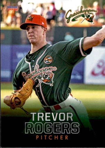 2018 Greensboro Grasshoppers Choice #1 Trevor Rogers Carlsbad New Mexico NM Card - Picture 1 of 2