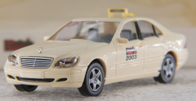 Wiking 1:87 Werbemodell Mercedes A.S.S MB S-Klasse Taxi IMA München 149 2003 OVP