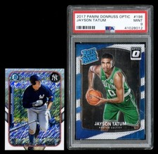 2015 BOWMAN CHROME REFRACTOR AARON JUDGE 2017 PANINI OPTIC JASON TATUM PSA 9 RCS
