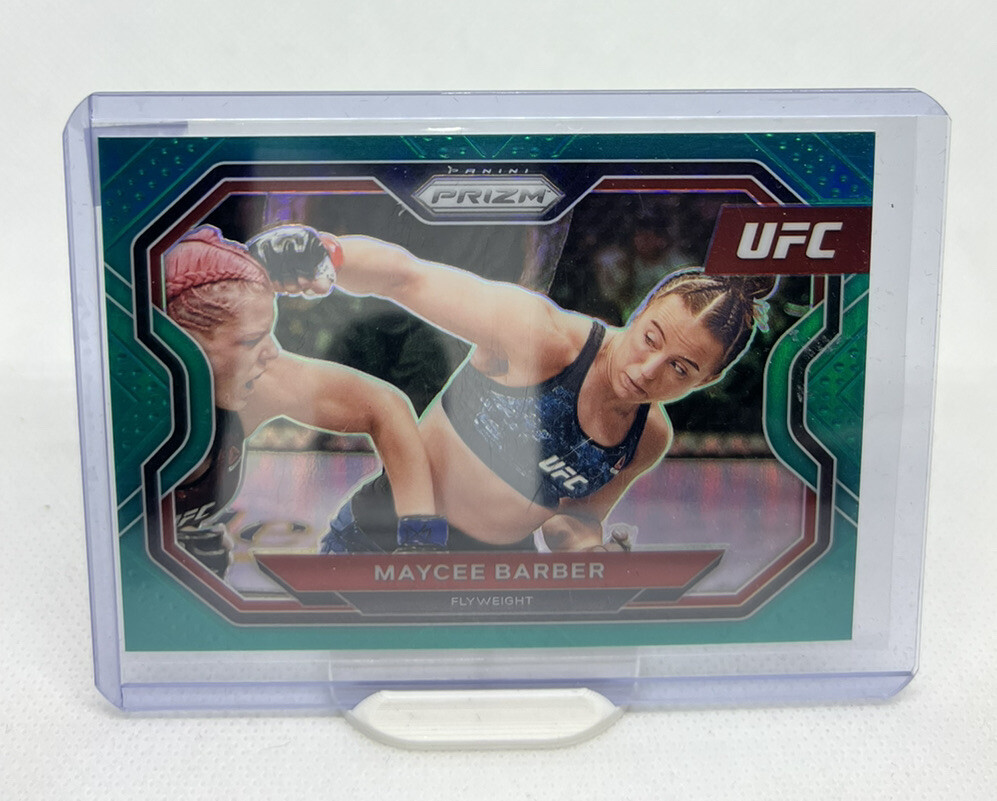 2021 PANINI UFC PRIZM DEBUT MAYCEE BARBER TEAL PRIZM #42/49 ROOKIE RC RARE