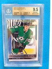 2018-19 Roope Hintz Upper Deck Young Guns Rookie RC BGS 9.5 w/10 sub