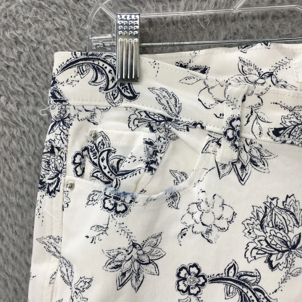 Pantalones ajustados Kensie Vintage Luxe The Ultimate de tiro alto para mujer 4/27 blancos con cremallera mosca Foto 3 de 4