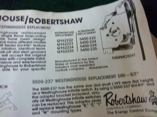 NUEVO ROBERTSHAW Westinghouse Horno Termostato 5450-224 ~ Pasillo B - Imagen 8 de 9