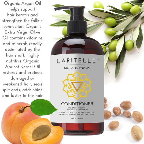 Laritelle Organic Conditioner Diamond Strong 16 oz - Picture 3 of 8