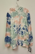 Art Class Hoodie Sweater Girls M 8/10 Long Sleeve Tie Dye Hoodie Green Blue