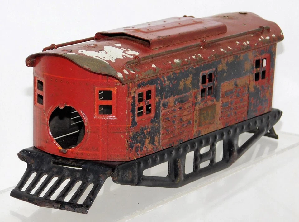 American Flyer O gauge 3011 metal Loco Shell & Cast iron frame Boxcab Prewar - Image 4 of 4