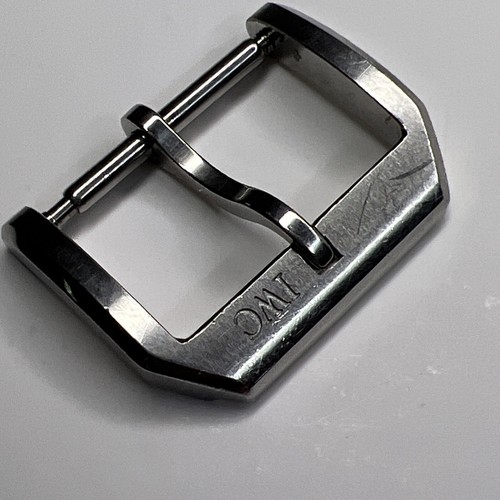 Authentic IWC 18mm Brushed Satin Stainless Steel Tang Buckle Clasp - Picture 2 of 4