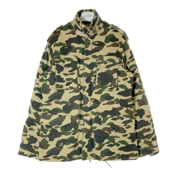 A BATHING APE (BAPE) A Bathing Ape ABACING INIZIAL M65 BAPE 1° MIMETICO MATERIALE FELPA FIELD JACKET
