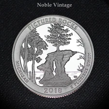 2018 S Proof Picture Rocks ATB Quarter - From a Clad Proof Set
