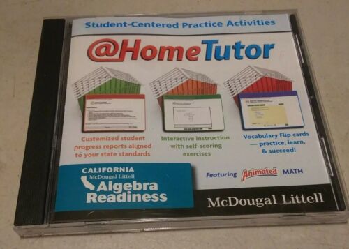 McDougal Littell DVD-ROM CA algèbre préparation tuteur à domicile - activités pratiques - Photo 1/5