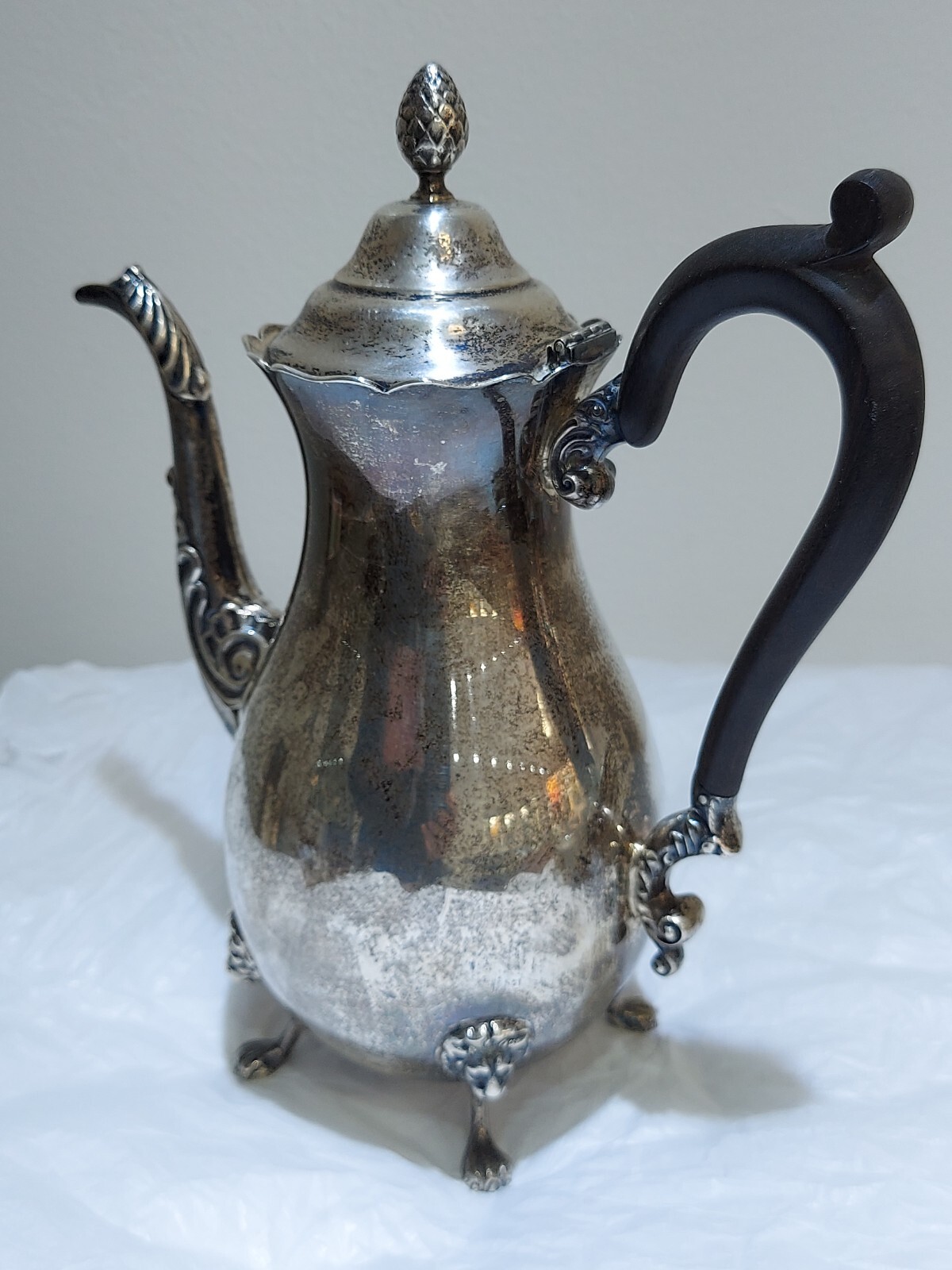 VINTAGE STERLING SILVER TEA POT , CREAMER & SUGAR BOWL SET, BY PRILL