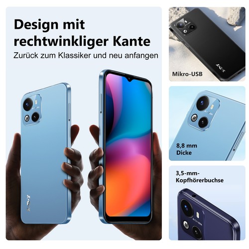 2025 Neu Smartphone Handy Android 6,3" Ohne Vertrag Quad Core Dual SIM 16GB ROM- - Zdjęcie 7 z 17