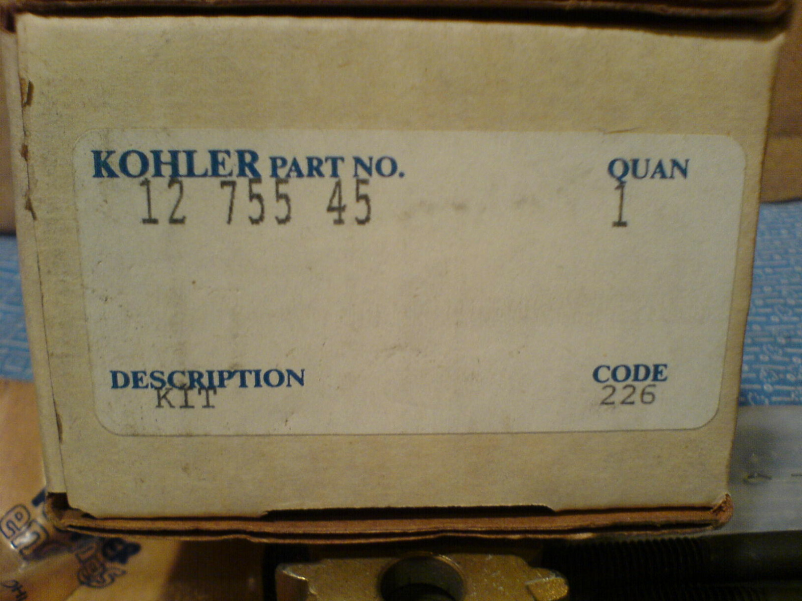 KOHLER ENGINE STARTER DRIVE REPAIR KIT. 12 755 45S NEW OEM PART B50