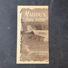 Vintage April 1929 Maddux Air Lines Timetable & Tariff Schedule Brochure-WOW!