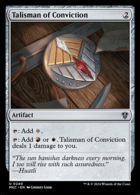 *MtG: 2x Talisman of Conviction - Commander Murders at Karlov Manor UC*