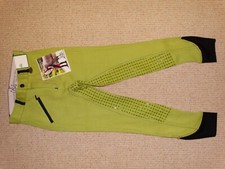 USG Kinder-Reithose Silikon-Vollbesatz 140 / ca. 10-11 Jahre Apfelgrün NEU Grip