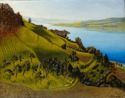 Spring on the Untersee by Adolf Dietrich 1919 Swiss Lake Landscape Art Print