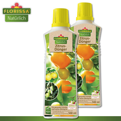 Florissa 2 x 500 ml Zitrusdnger Flssigdnger Bio Blattgrn Fruchtbildung  9120014288575 | eBay.de