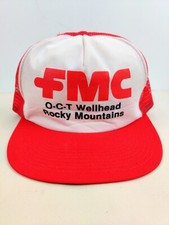 Vintage USA MADE FMC Rocky Mountain Oil Gas Trucker Hat Snapback Cap NOS